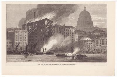 The Fire at the City Flour-Mills in Upper Thames-Street